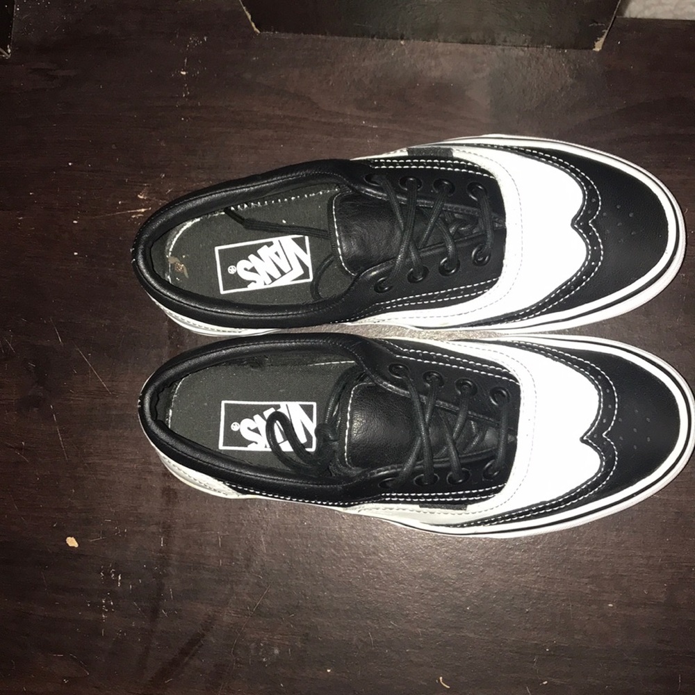 Vans Era Tuxedo Black White Leather Shoe